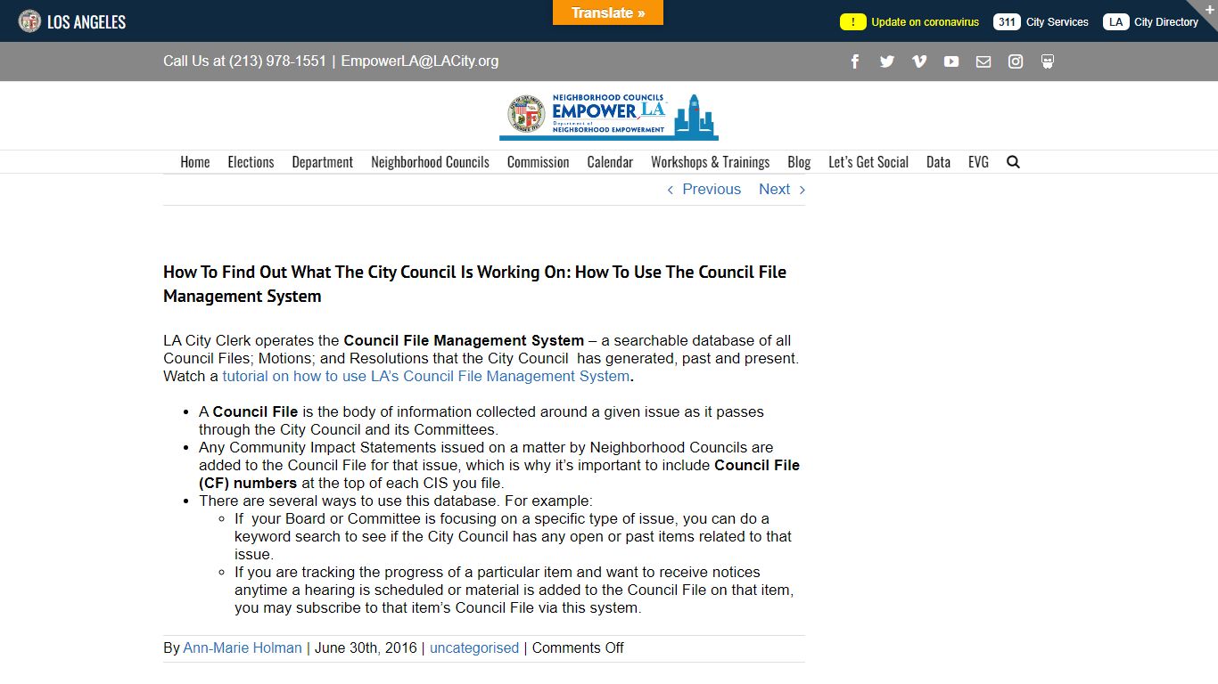 How To Find Out What The City Council Is Working On: How To ... - EmpowerLA